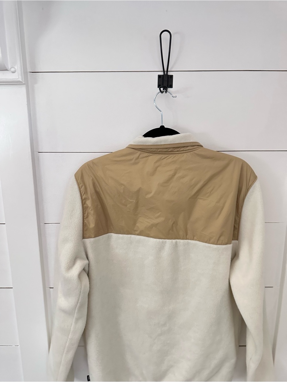 Vans S Mammoth Borg taupe snap neck Velcro pouch unisex fleece skater casual - Picture 14 of 15